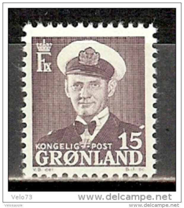 GROENLAND N° 22 VARIETE VIOLET GRIS ** - Altri & Non Classificati