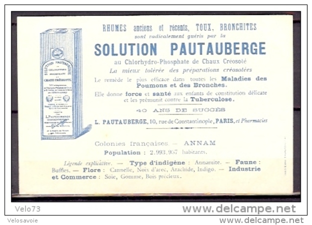 CARTE PUBLICITAIRE PAUTAUBERGE DE L'ANNAM - Cartas & Documentos