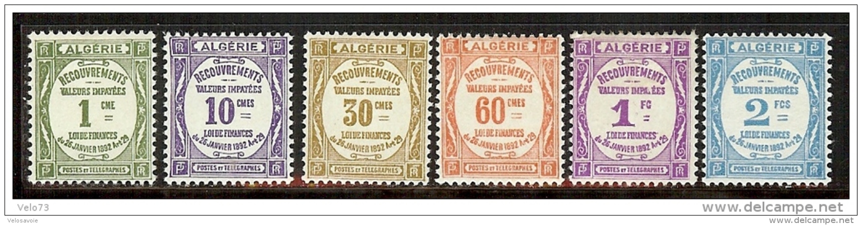 ALGERIE TAXES N° 15/20 * - Timbres-taxe