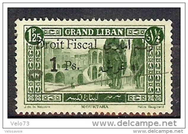 GRAND LIBAN N° 55 SURCHARGE DROIT FISCAL 1Ps OBLITERE - Used Stamps