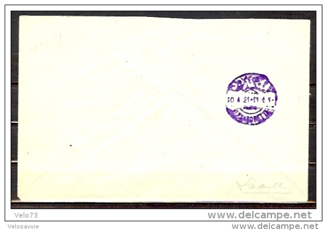 SYRIE N° 35+40 SUR LETTRE DU 19/04/21+CACHET VIOLET POSTE PAR AVION TTB - Lettres & Documents