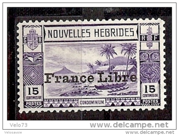 NOUVELLES HEBRIDES N° 126 FRANCE LIBRE AVEC TRACES DE ROUSSEUR ** - Neufs