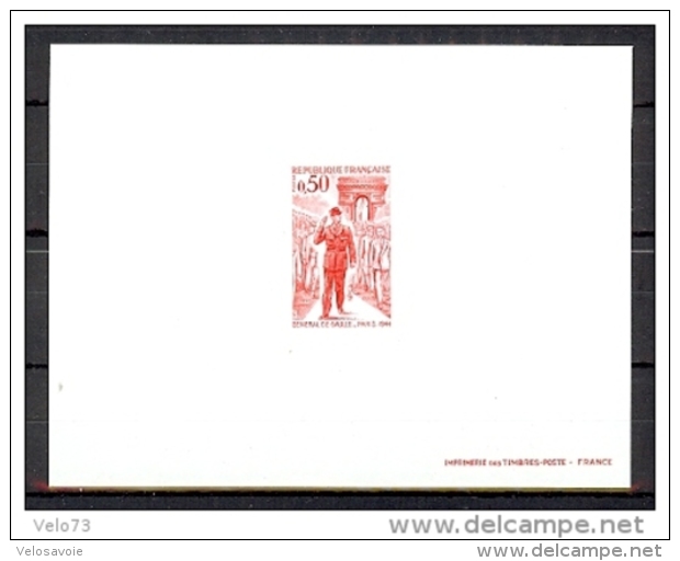 N° 1695/1698 GENERAL DE GAULLE EN EPREUVES DE LUXE - Luxury Proofs