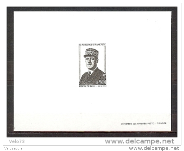 N° 1695/1698 GENERAL DE GAULLE EN EPREUVES DE LUXE - Pruebas De Lujo