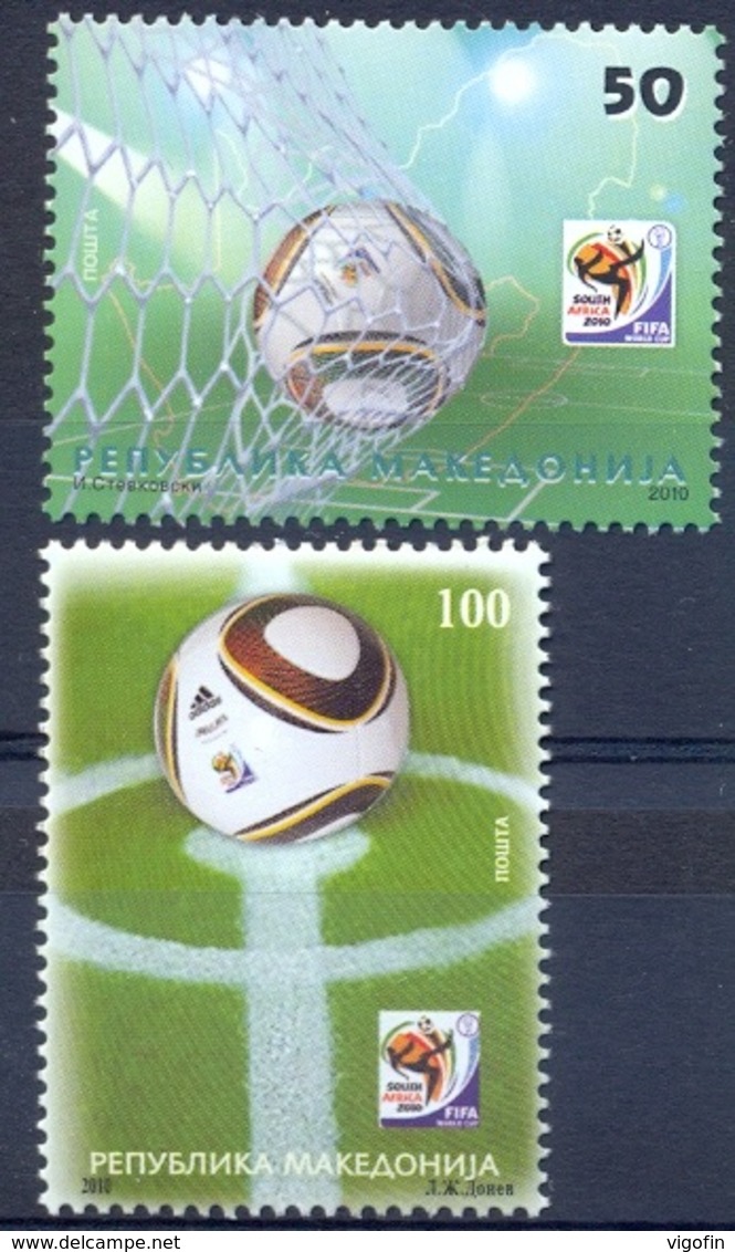 MK 2010-546-8 FIFA CUP AFRIC, MACEDONIA, 1 X 2v, MNH - 2010 – Südafrika