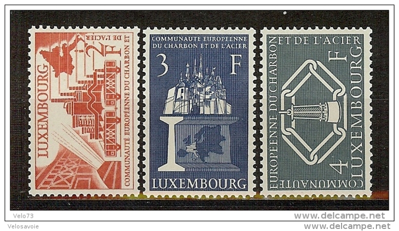 LUXEMBOURG N° 511/513 CHARBON ET ACIER ** - Neufs