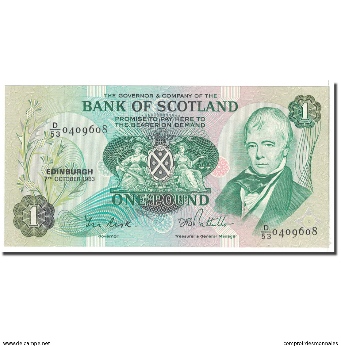 Billet, Scotland, 1 Pound, 1983, 1983-10-07, KM:111f, SPL - 1 Pond