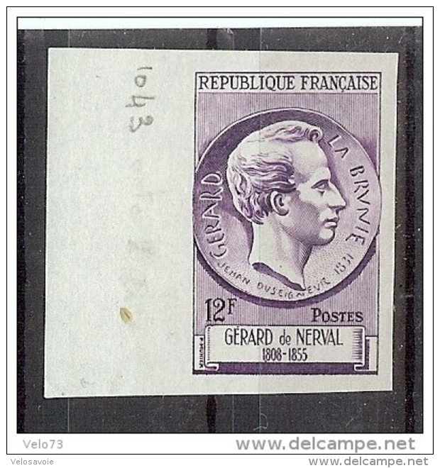 N° 1043 DE NERVAL EN ESSAI DE COULEUR VIOLET ** - Andere & Zonder Classificatie