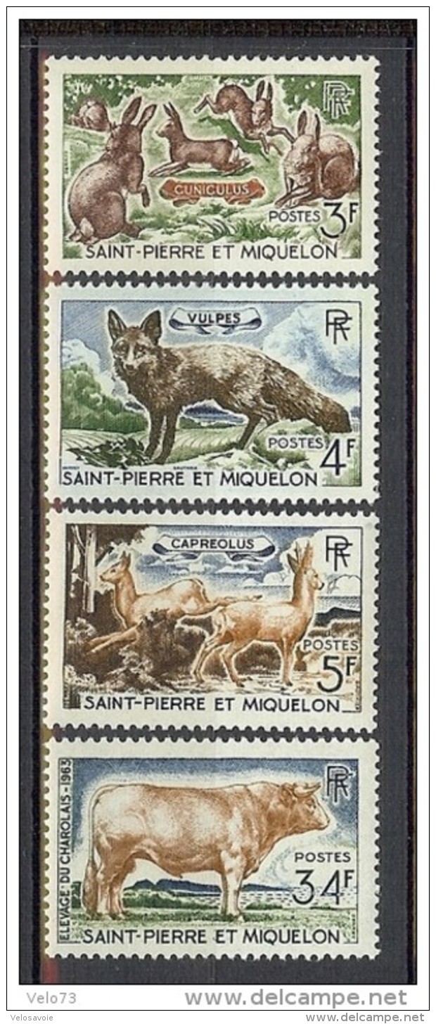 ST PIERRE N° 372/375 ANIMAUX  ** - Unused Stamps