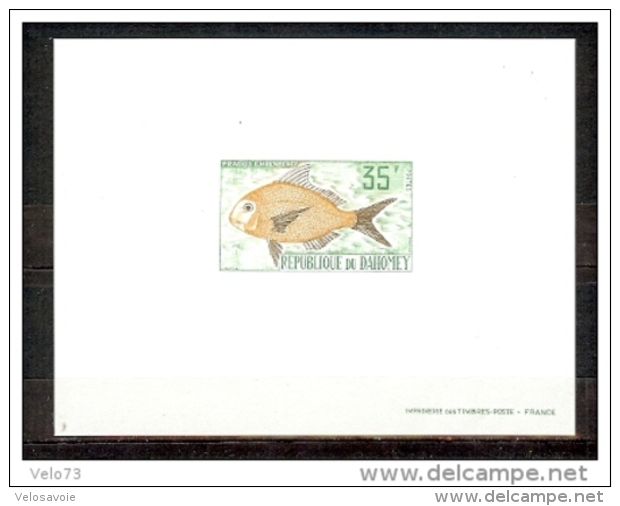 DAHOMEY N° 331 POISSON EN EPREUVE DE LUXE - Bénin – Dahomey (1960-...)