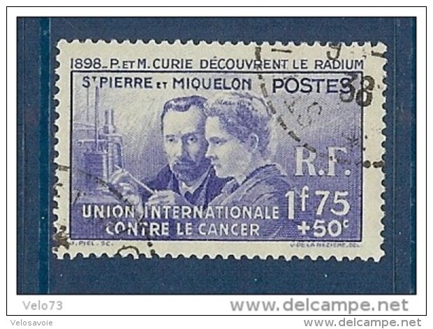 ST PIERRE N° 166 MARIE CURIE OBLITERE TTB - Gebruikt