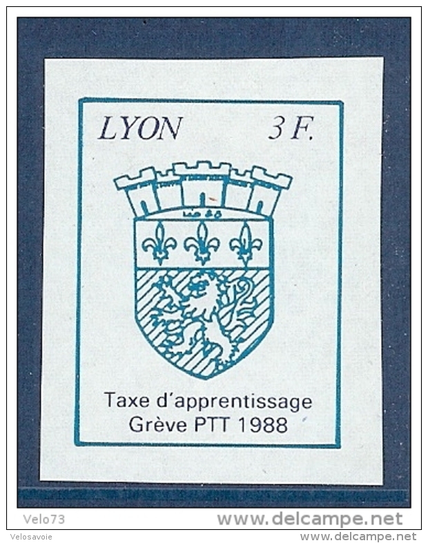 LYON TIMBRE DE GREVE DE 1988 A 3F NEUF SANS GOMME - Otros & Sin Clasificación