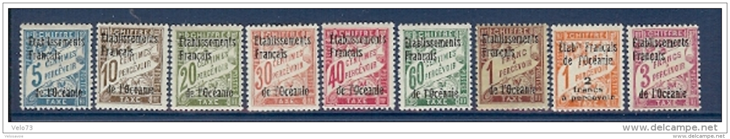 OCEANIE TAXES N° 1/9 * - Unused Stamps