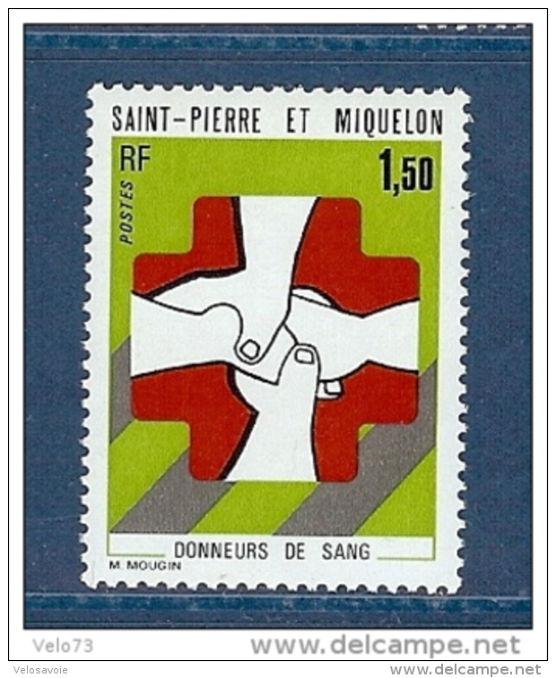 ST PIERRE N° 436 DON DU SANG ** - Nuovi