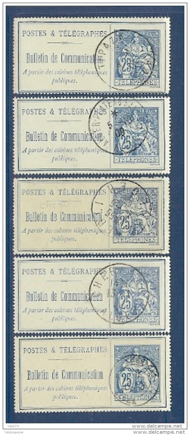 LOT DE 6 N° 24 AVEC DIFFERENTES OBLITERATIONS D'ALGERIE TTB - Telegraph And Telephone