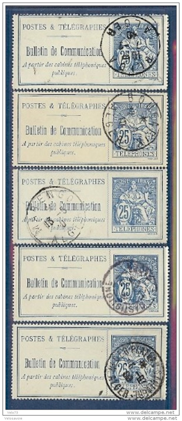 LOT DE 6 N° 24 AVEC DIFFERENTES OBLITERATIONS D'ALGERIE TTB - Telegraph And Telephone