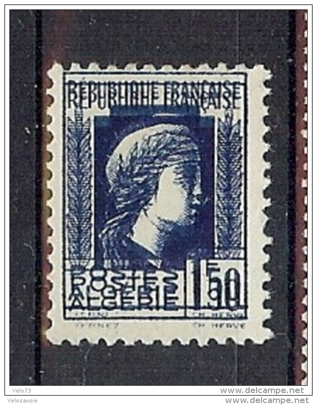 ALGERIE N° 214a MARIANNE ALGER DOUBLE IMPRESSION ** - Unused Stamps