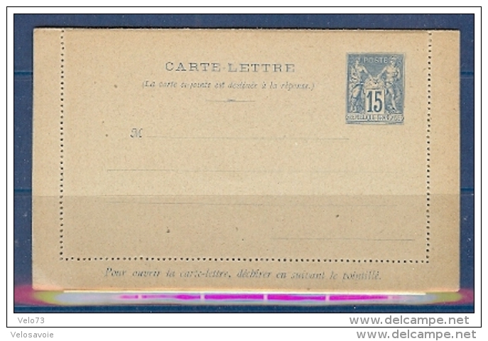 CARTE LETTRE N° 90-CLRP 1 TYPE SAGE 15c BLEU REPONSE PAYEE NEUVE - Letter Cards