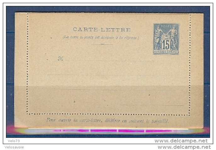 CARTE LETTRE N° 90-CLRP 1 TYPE SAGE 15c BLEU REPONSE PAYEE NEUVE - Kartenbriefe