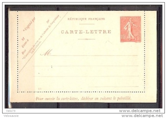 ENTIER N° 129-CL 1 SEMEUSE LIGNEE 10c NEUVE - Cartes-lettres