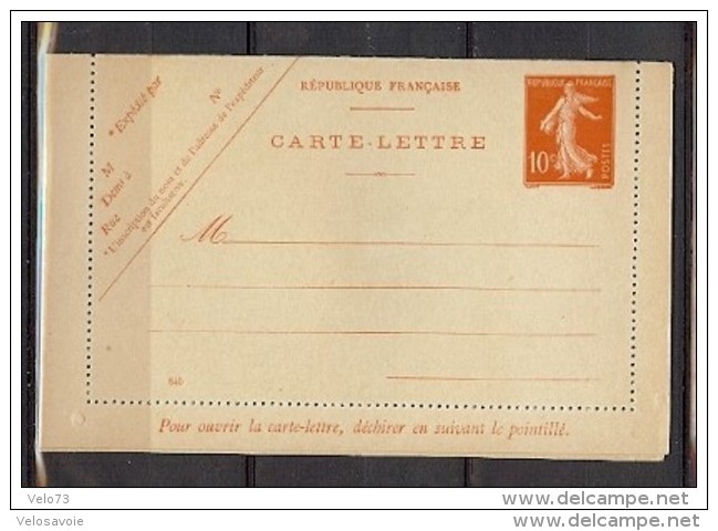 ENTIER N° 135-CL 2 SEMEUSE 10c ROUGE CHIFFRES MAIGRES NEUVE DATE 645 - Cartes-lettres