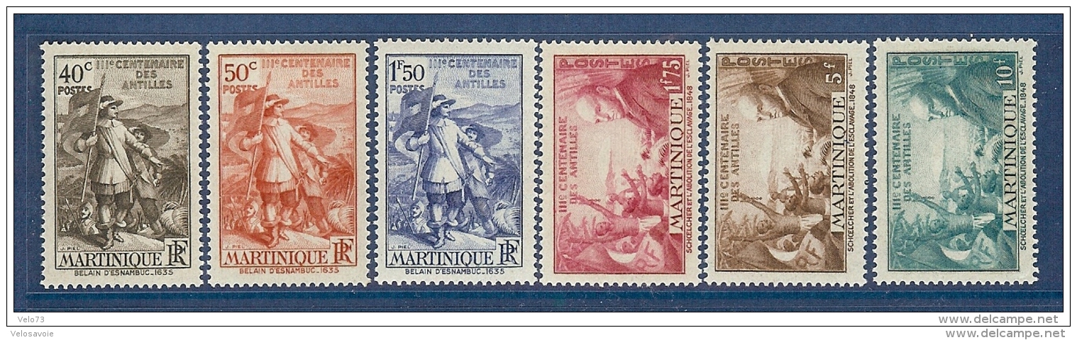 MARTINIQUE N° 155/160 TRICENTENAIRE DU RATTACHEMENT * - Neufs