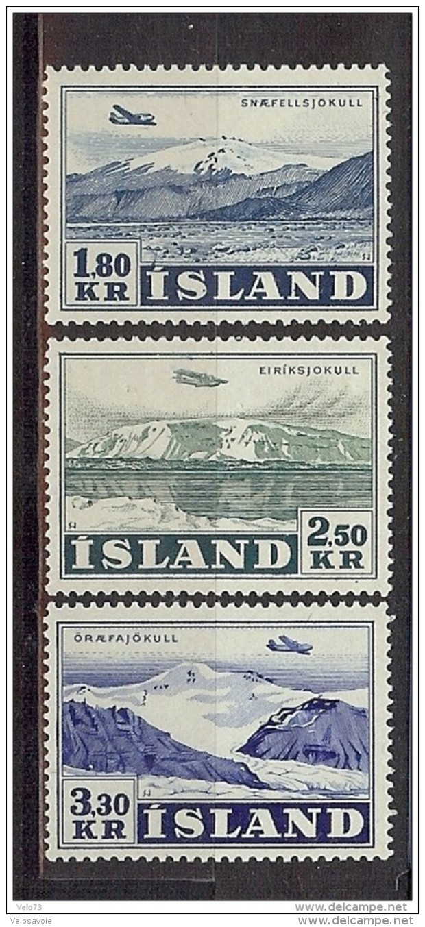 ISLANDE PA 27/29 GLACIERS ** - Luftpost