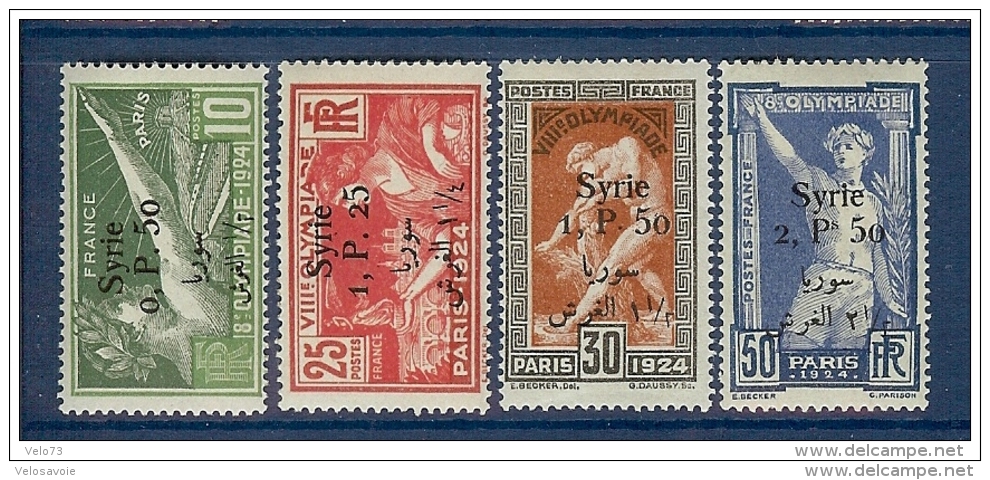 SYRIE N° 143/148 SERIE JEUX OLYMPIQUES PARIS 1924 * - Neufs