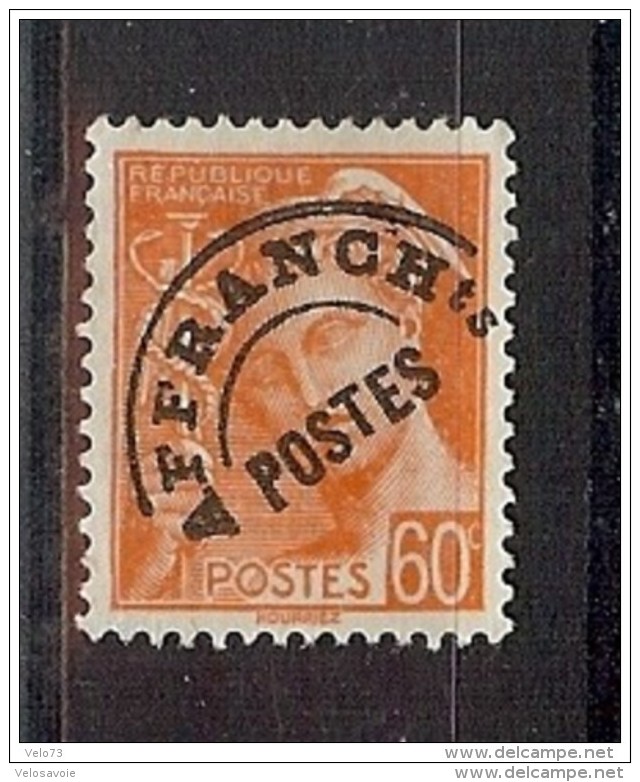 PREOBLITERE N° 83b T SURELEVE SANS GOMME - 1893-1947