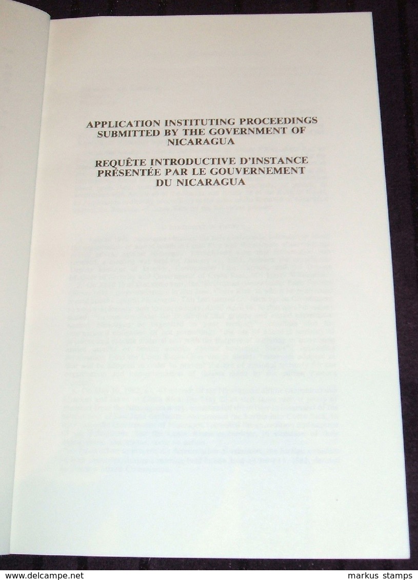 Case Concerning Border Ans Transborder Armed Actions - Nicaragua V. Costa Rica, Hague Court Of Justice - America Centrale