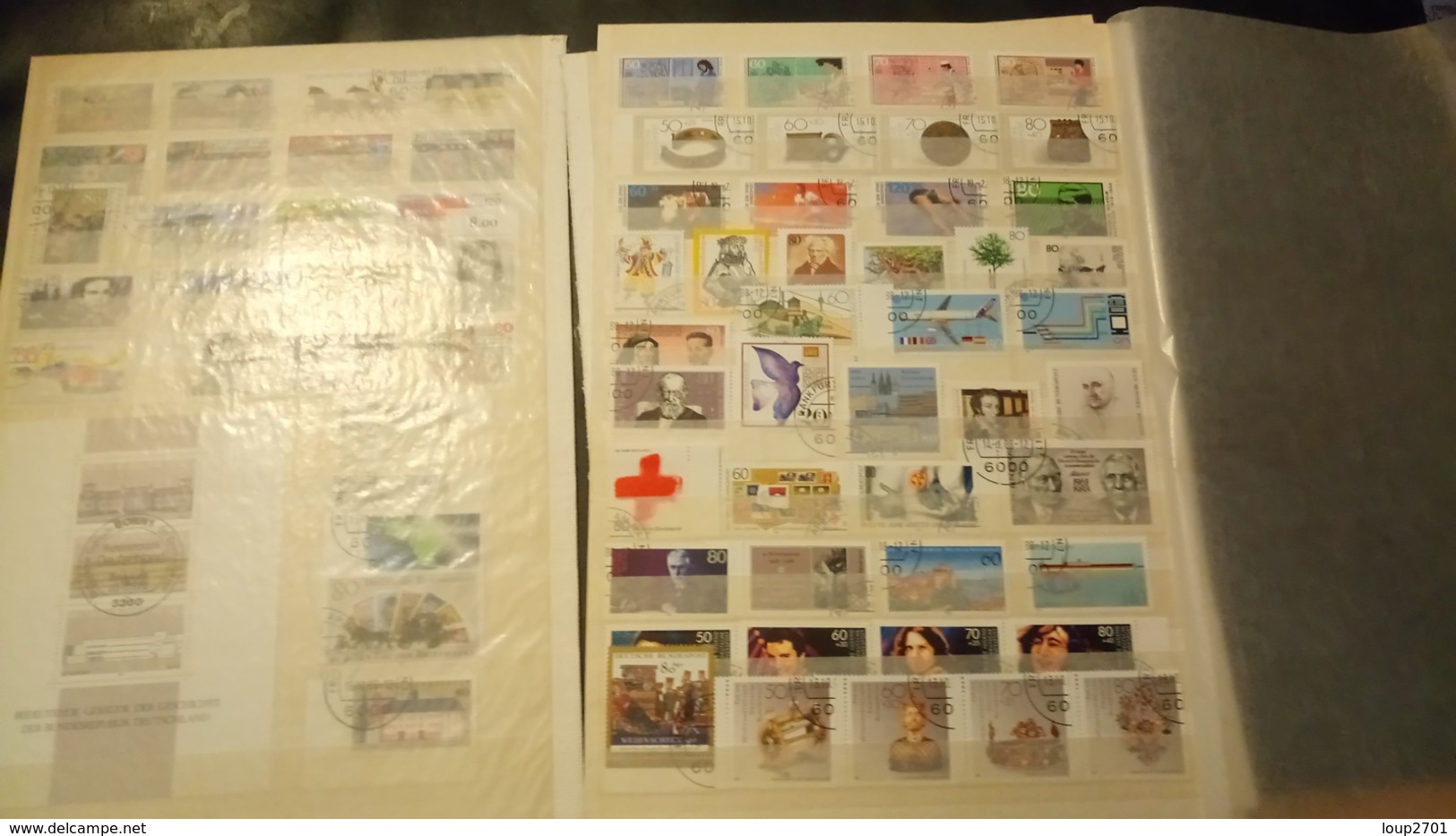 F0995 LOT FEUILLES TIMBRES RFA A TRIER BELLE COTE POIDS 0.600KG DÉPART 10€ - Collections (en Albums)