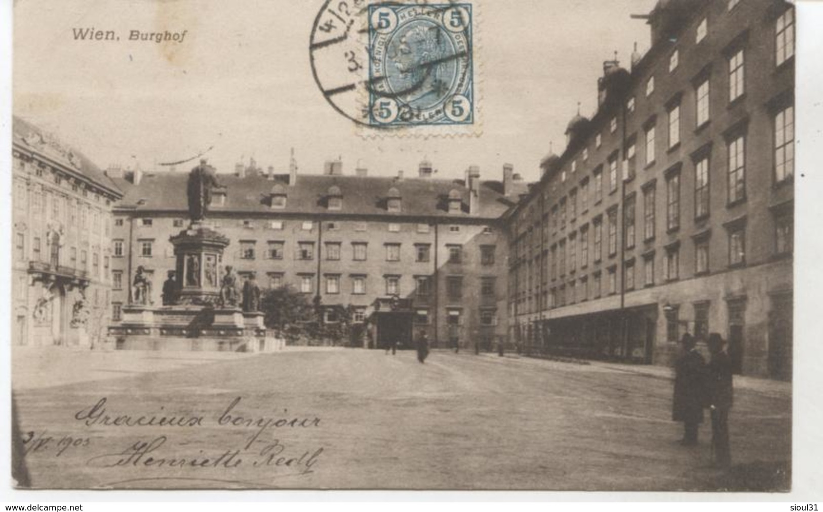 WIEN BURGHOF  1905 - Wien Mitte