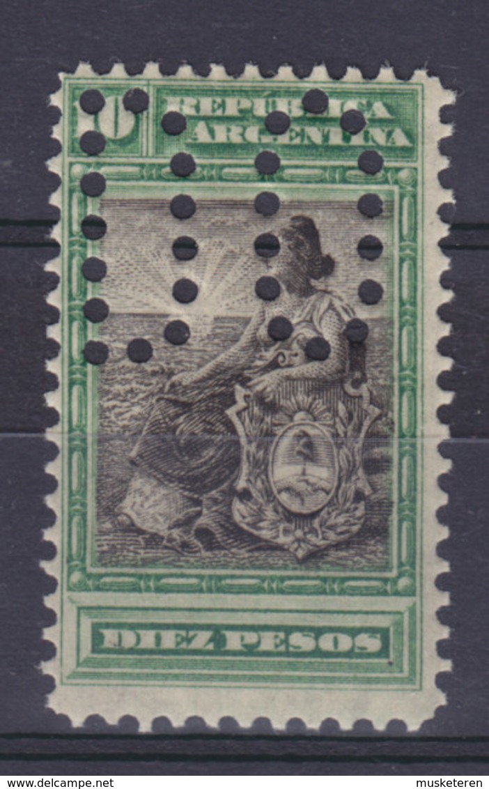 Argentina Perfin Perforé Lochung 'DO' 1899 Mi. 106, 10c. Sinnbild Der Republik Stamp MNH** (2 Scans) - Neufs