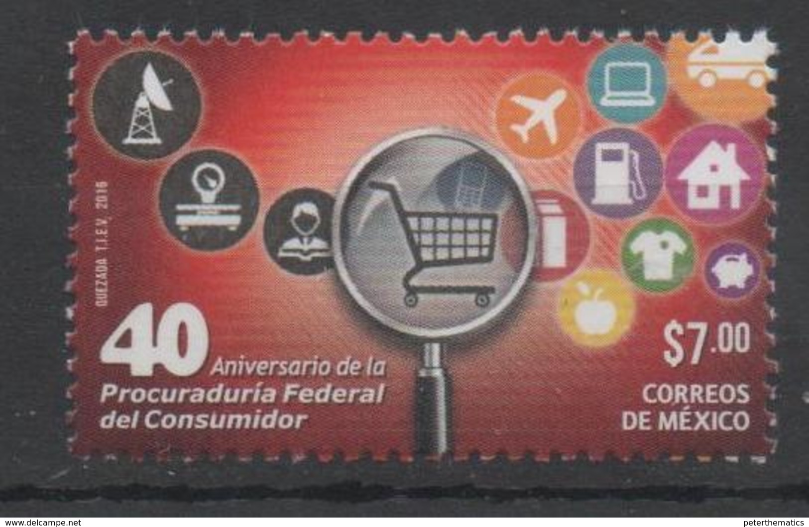 MEXICO, 2016, MNH, CONSUMER RIGHTS,PLANES,  1v - Unclassified