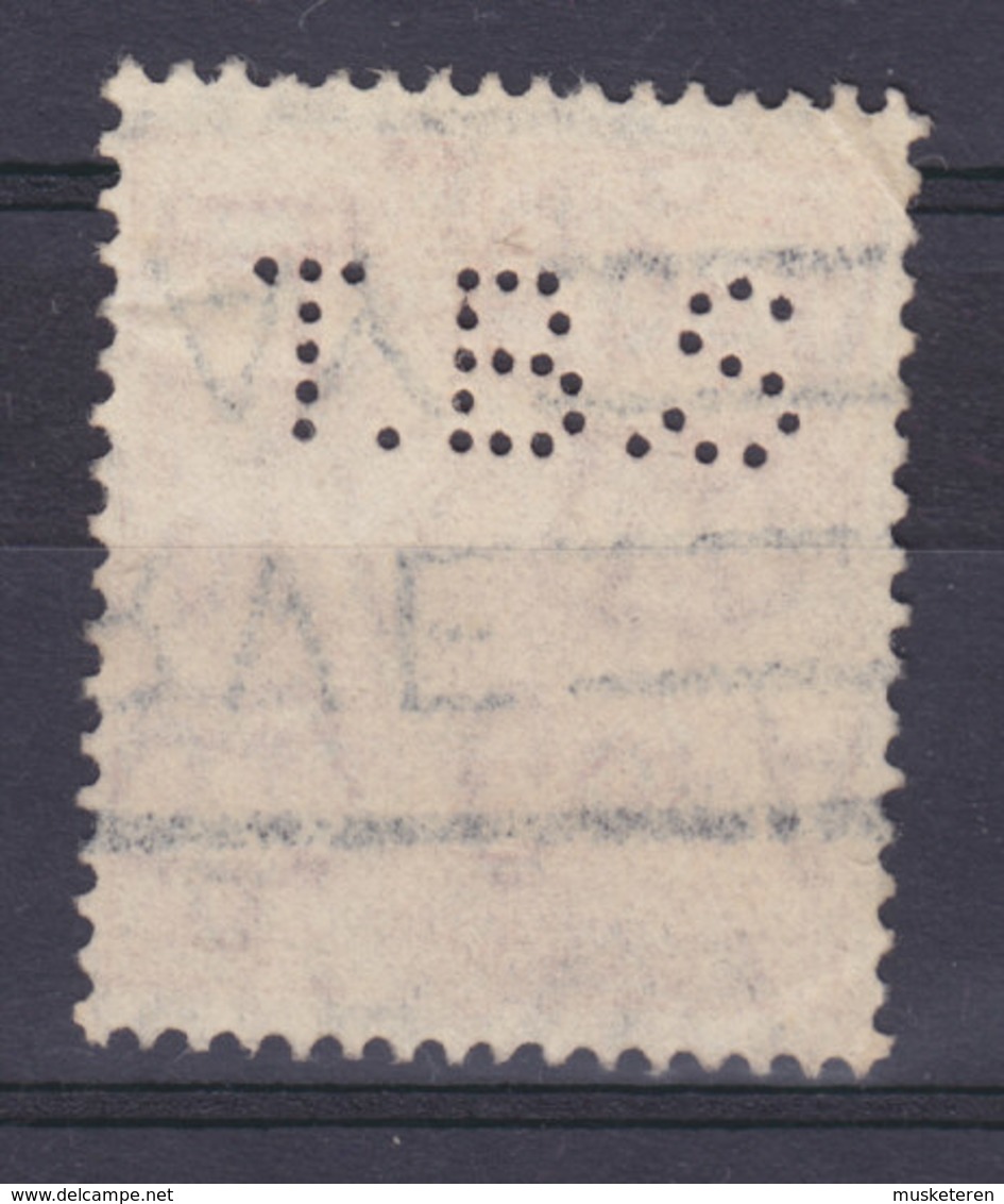 Australia Perfin Perforé Lochung 'T.B.S.' 2p. GVI. Stamp (2 Scans) - Perfins