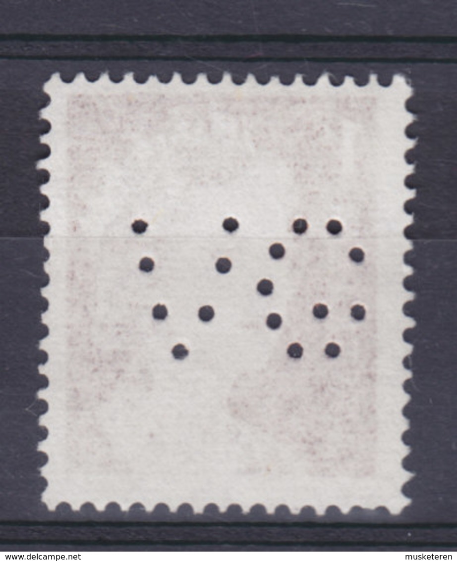 Australia Perfin Perforé Lochung 'VG' 1c. QEII Stamp (2 Scans) - Perfins
