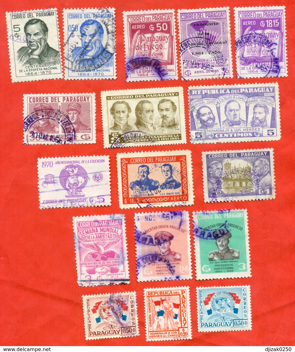 Paraguay 1954-1970. 17 Used Brands Of Paraguay Of Various Issues. - Paraguay