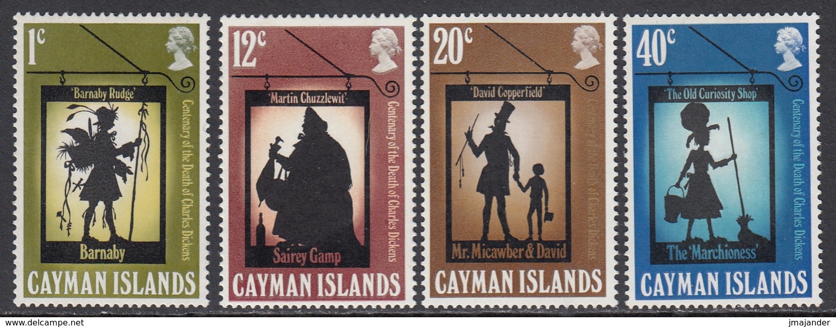 Cayman Islands 1970 -  The 100th Anniversary Of The Death Of Charles Dickens - Mi 257-260 ** MNH - Iles Caïmans