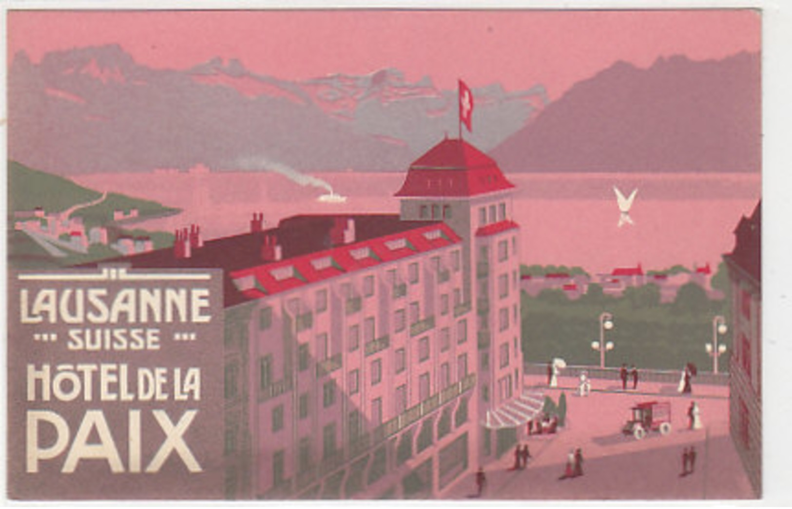 Lausanne - Hotel De La Paix - Carte Publicitaire        (P-165-41229) - Lausanne