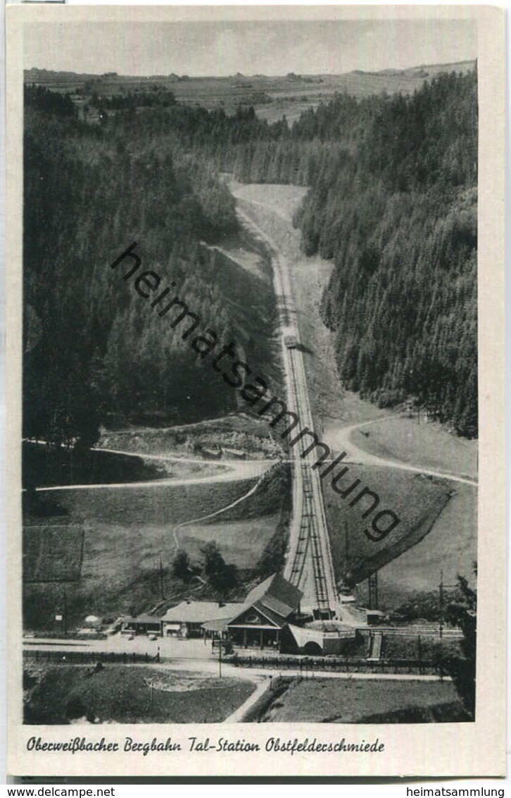 Oberweissbacher Bergbahn - Tal-Station Obstfelderschmiede - Verlag R. Bechstein Illmenau - Oberweissbach