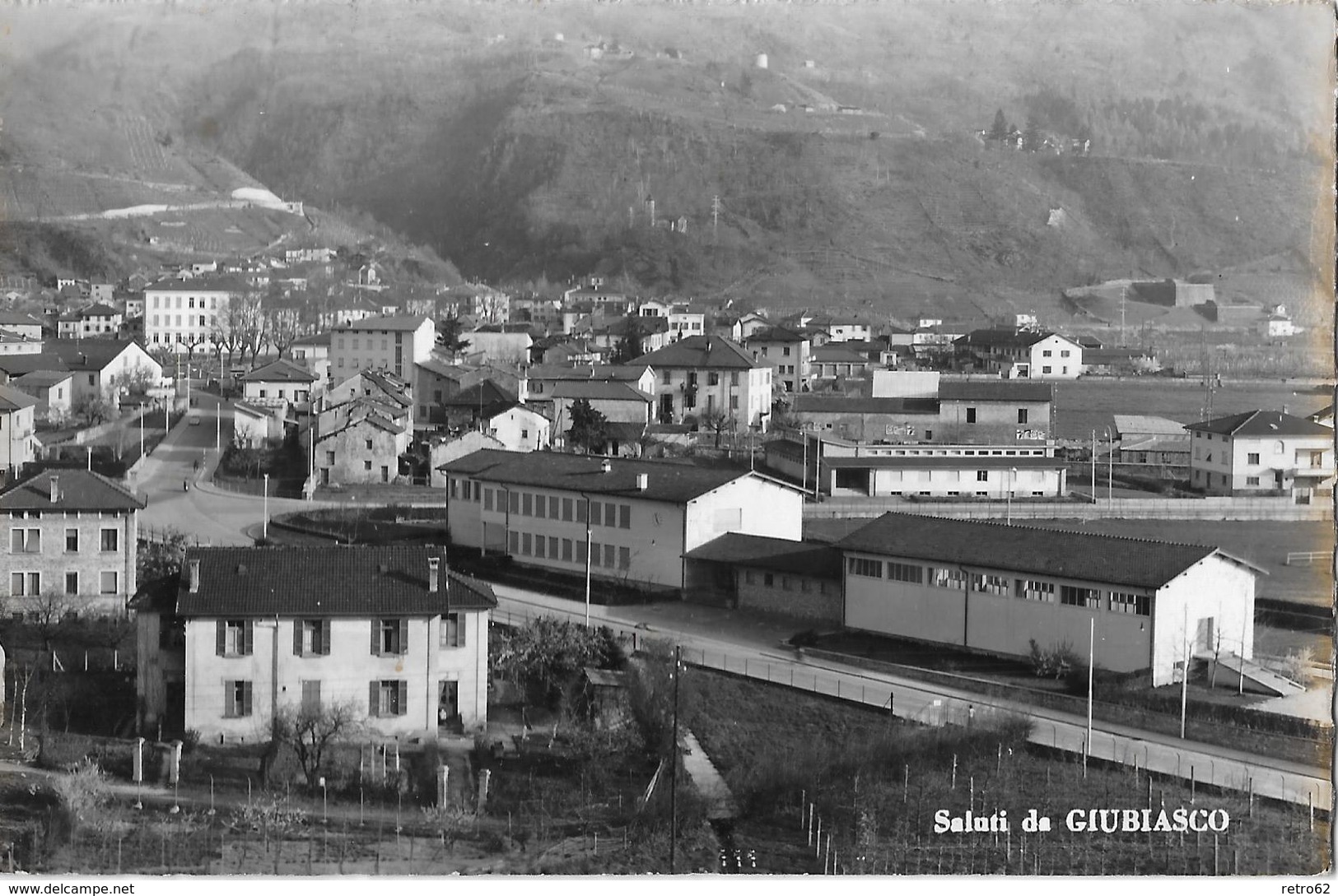 SALUTI DA GIUBIASCO → Fotokarte Anno 1952 - Giubiasco