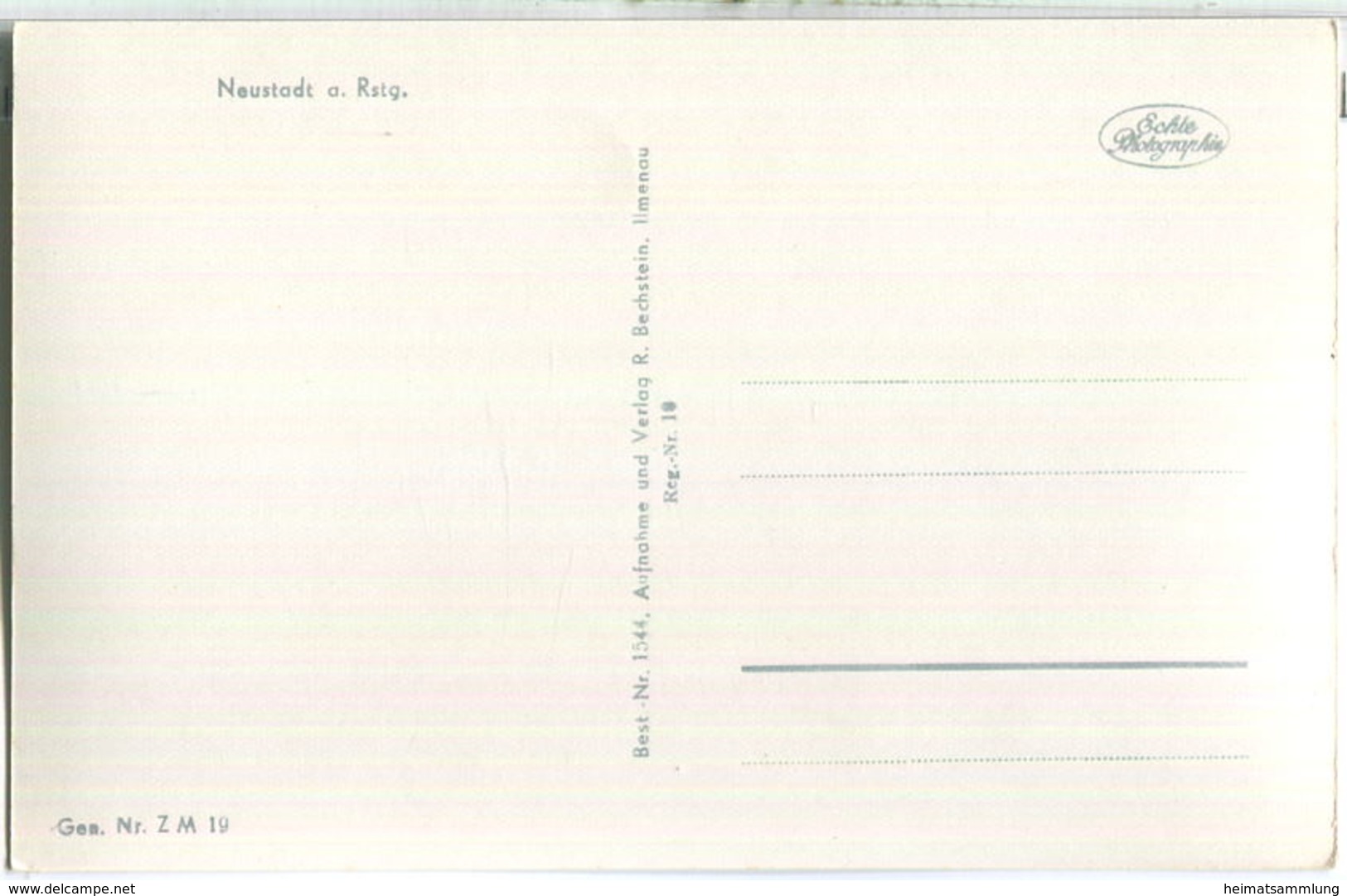 Neustadt Am Rennsteig - Verlag R. Bechstein Ilmenau - Neustadt / Orla