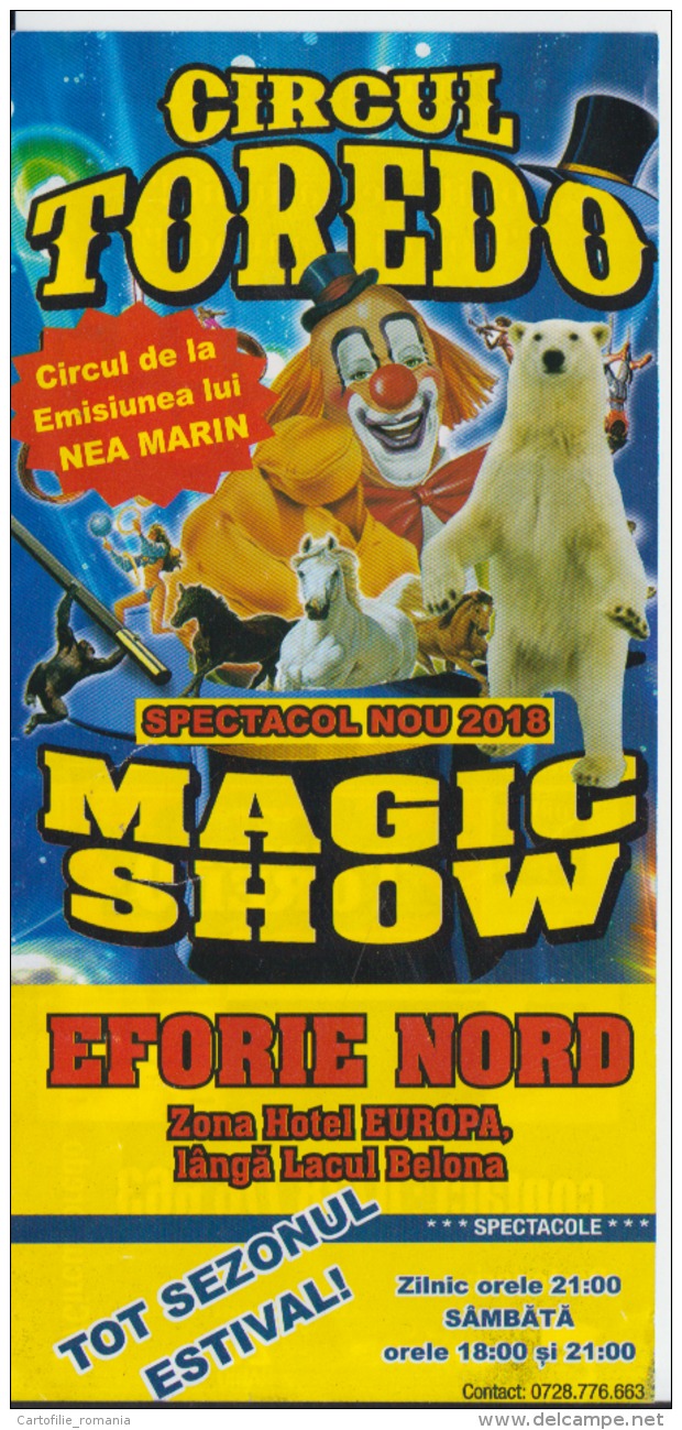 Romania - Toredo Circus - Zirkus - Magic Show - Ticket - Voucher - Comics - Eintrittskarten