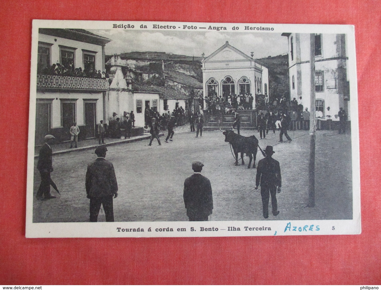 Azores Running With The Bulls 1951 APO Cancel  Ref 3009 - Stieren