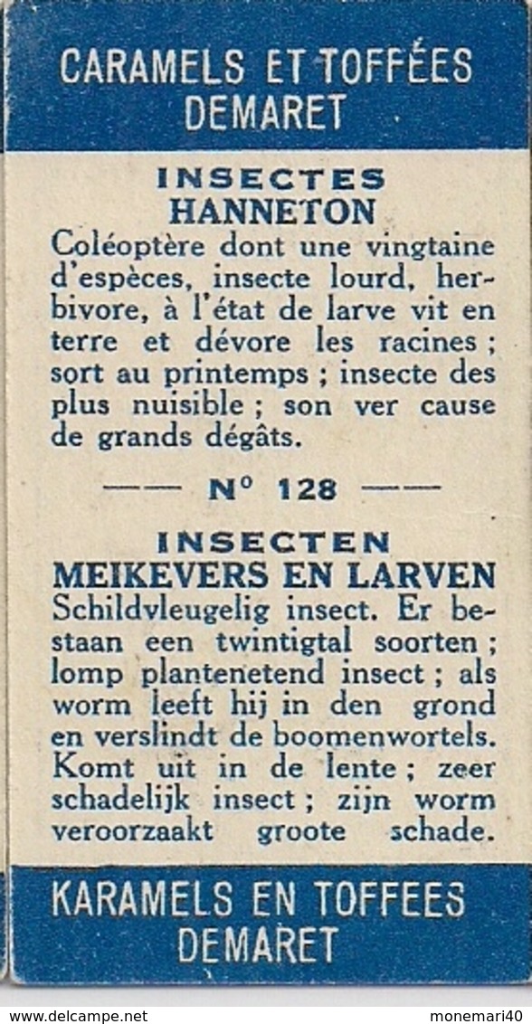 INSECTES - LIBELLULLE ET SA LARVE n° 123 - CARAMELS ET TOFFÉES DEMARET (LOT DE 4 IMAGES)