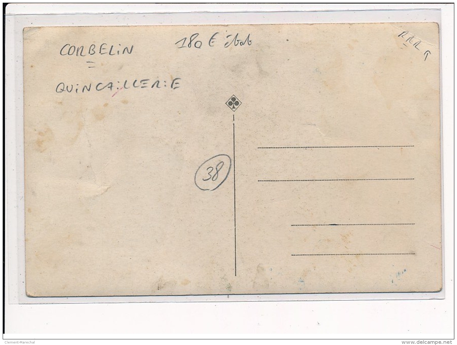 CORBELIN : Carte Photo De La Quaincaillerie BEJUI - Bon état (légers Plis) - Corbelin