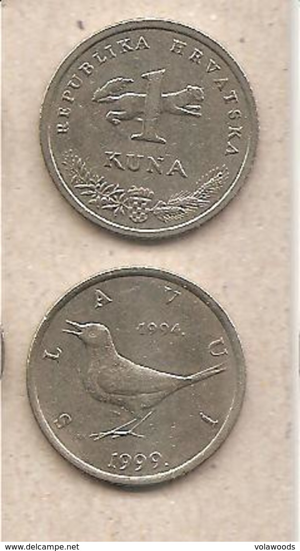 Croazia - Moneta Circolata Da 1 Kuna (5 Yrs Of Kuna Circulation) - 1999 - Croatia