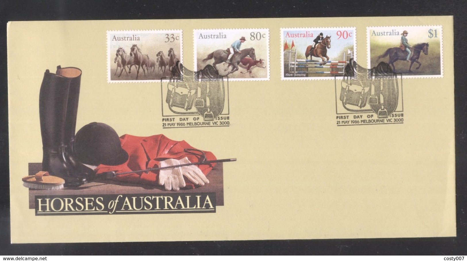 Australia 1986 Horse Racing FDC K.807 - Primo Giorno D'emissione (FDC)