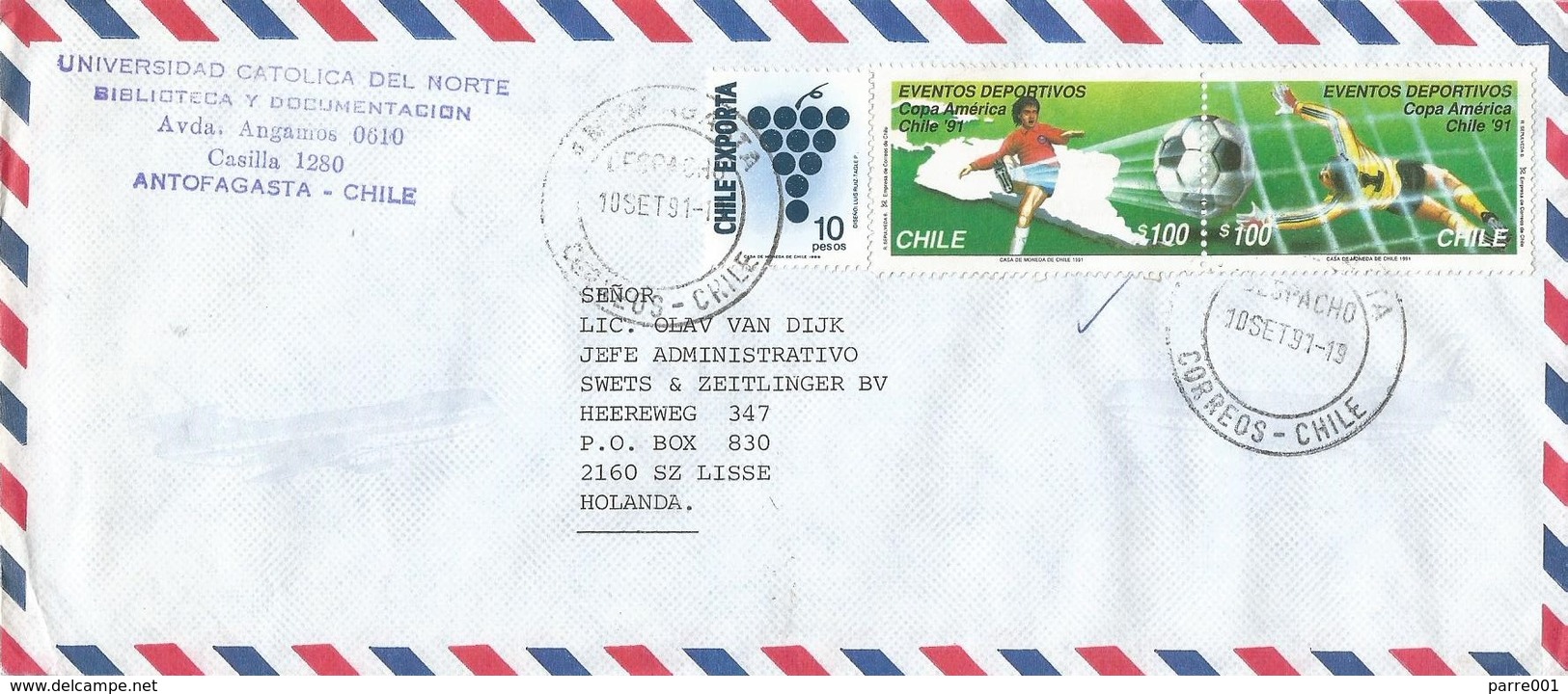 Chile Chili 1991 Antofagasta Copa America Football Grapes Wine Cover - Coupe D'Amérique Du Sud Des Nations