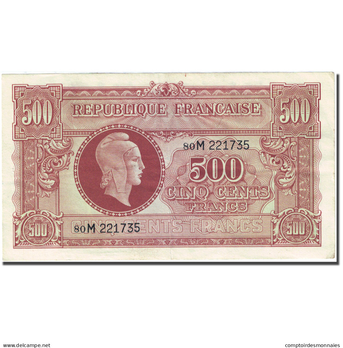 France, 500 Francs, 1943-1945 Marianne, 1945, 1945-06-04, TTB+, Fayette:VF11.2 - 1943-1945 Marianne